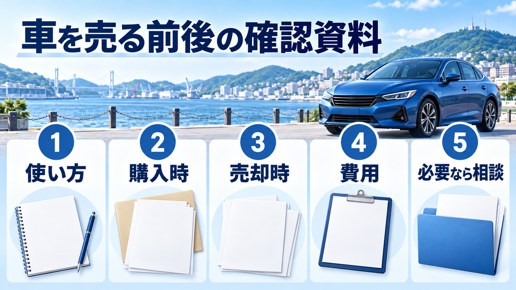 車を売る前後にそろえておく書類と相談までの流れ